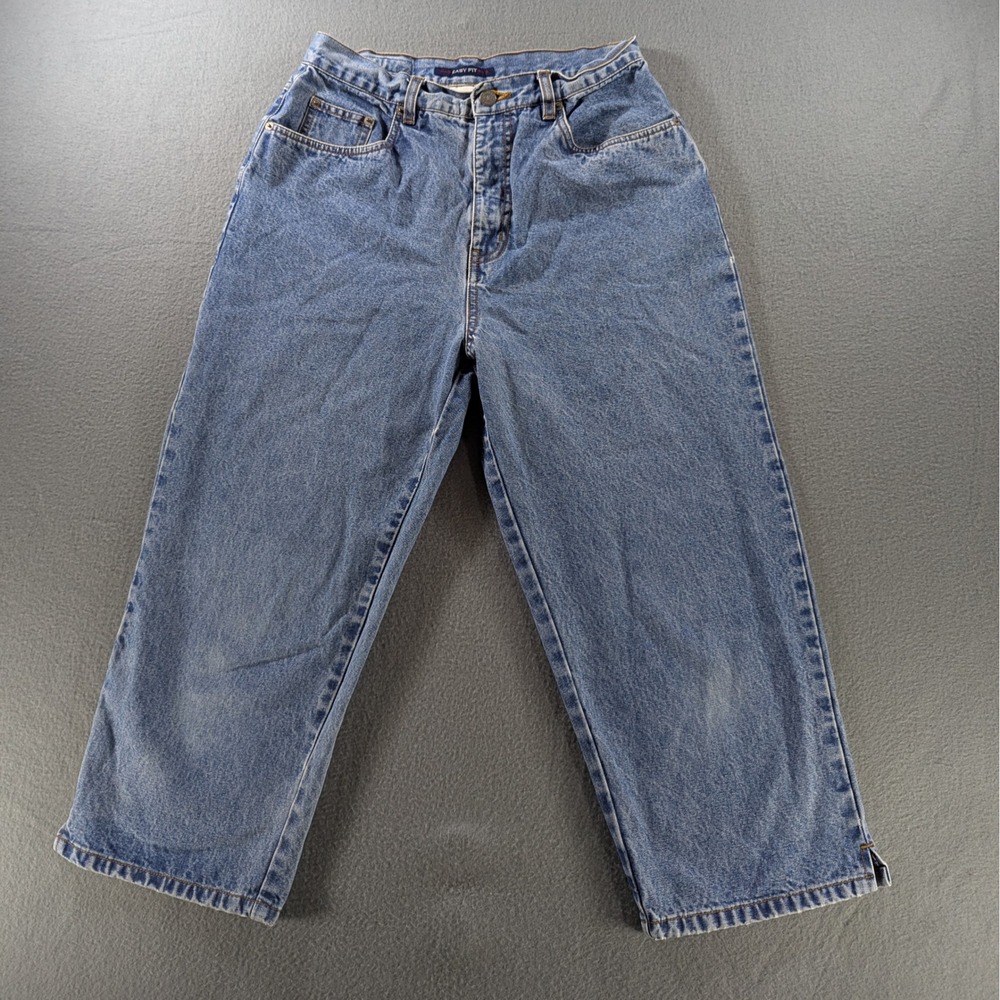 Bill Blass Jeans Women 8 Blue Easy Fit High Rise Cropped Straight Denim Vintage